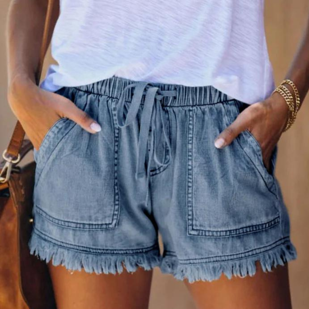 Delfine - Moeiteloze zomerstijl damesshort met steekzakken