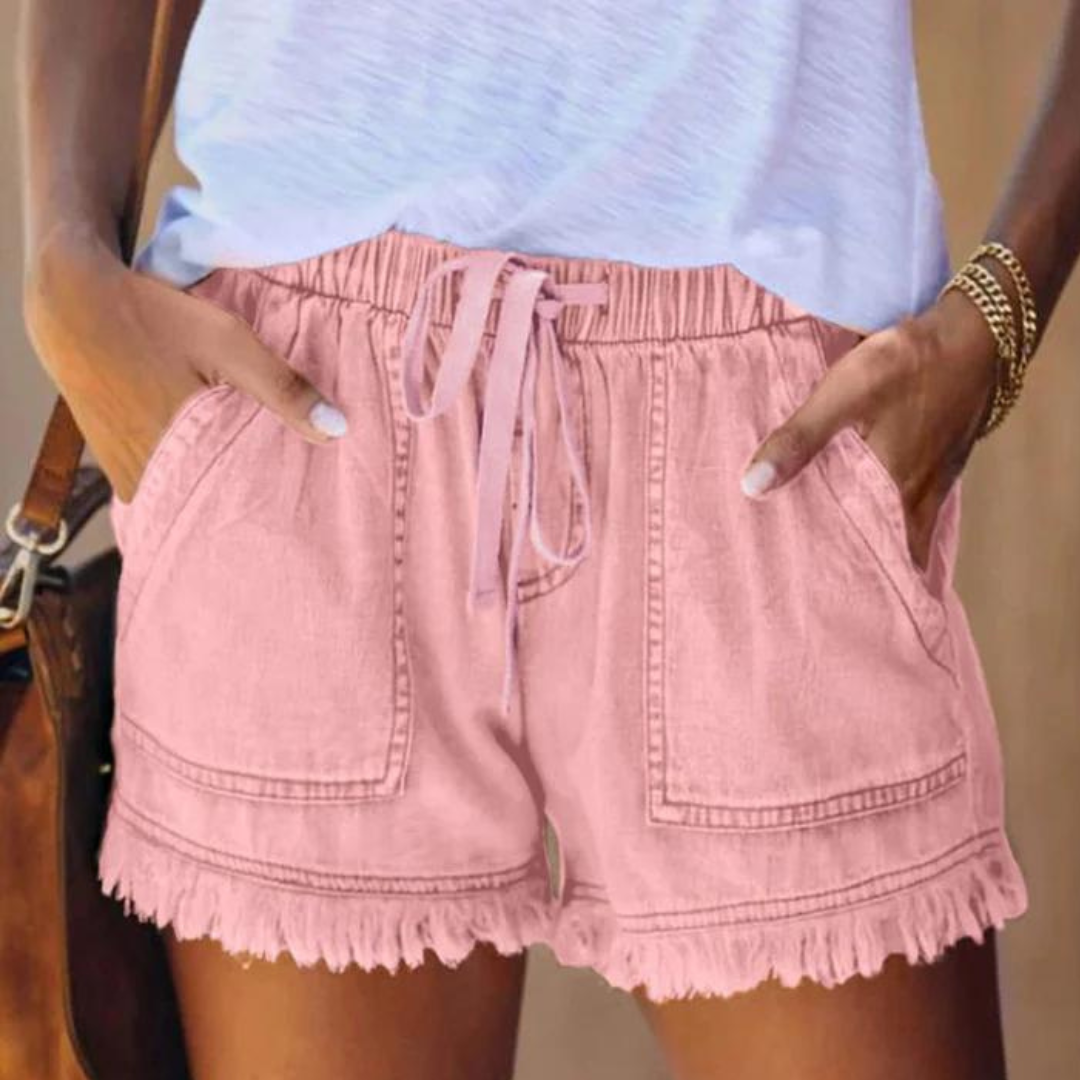 Delfine - Moeiteloze zomerstijl damesshort met steekzakken