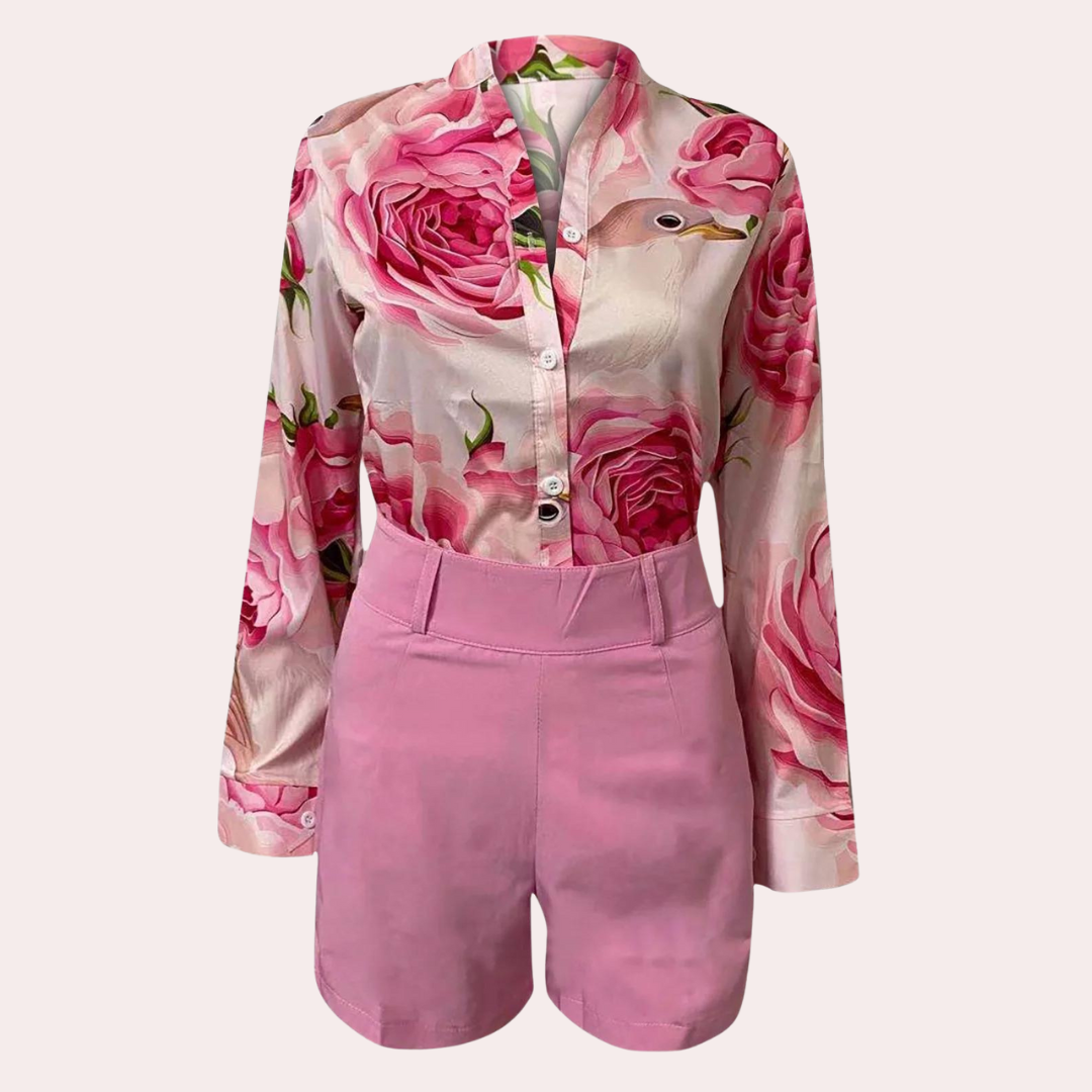 Ora - Verfrissende zomerset met blouse en shorts voor de zomer