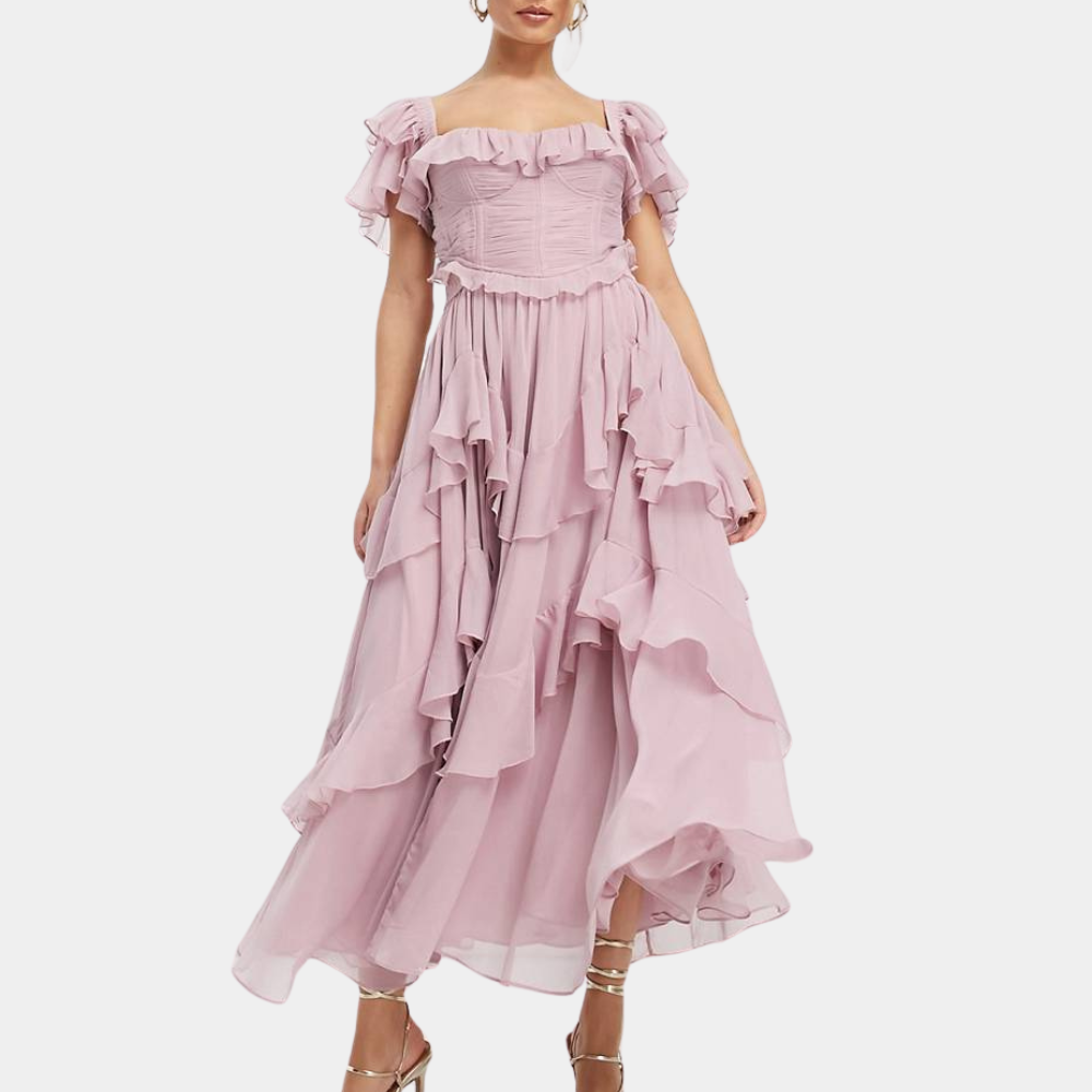 Ula - Elegante Zomerjurk met Laagjes voor Dames