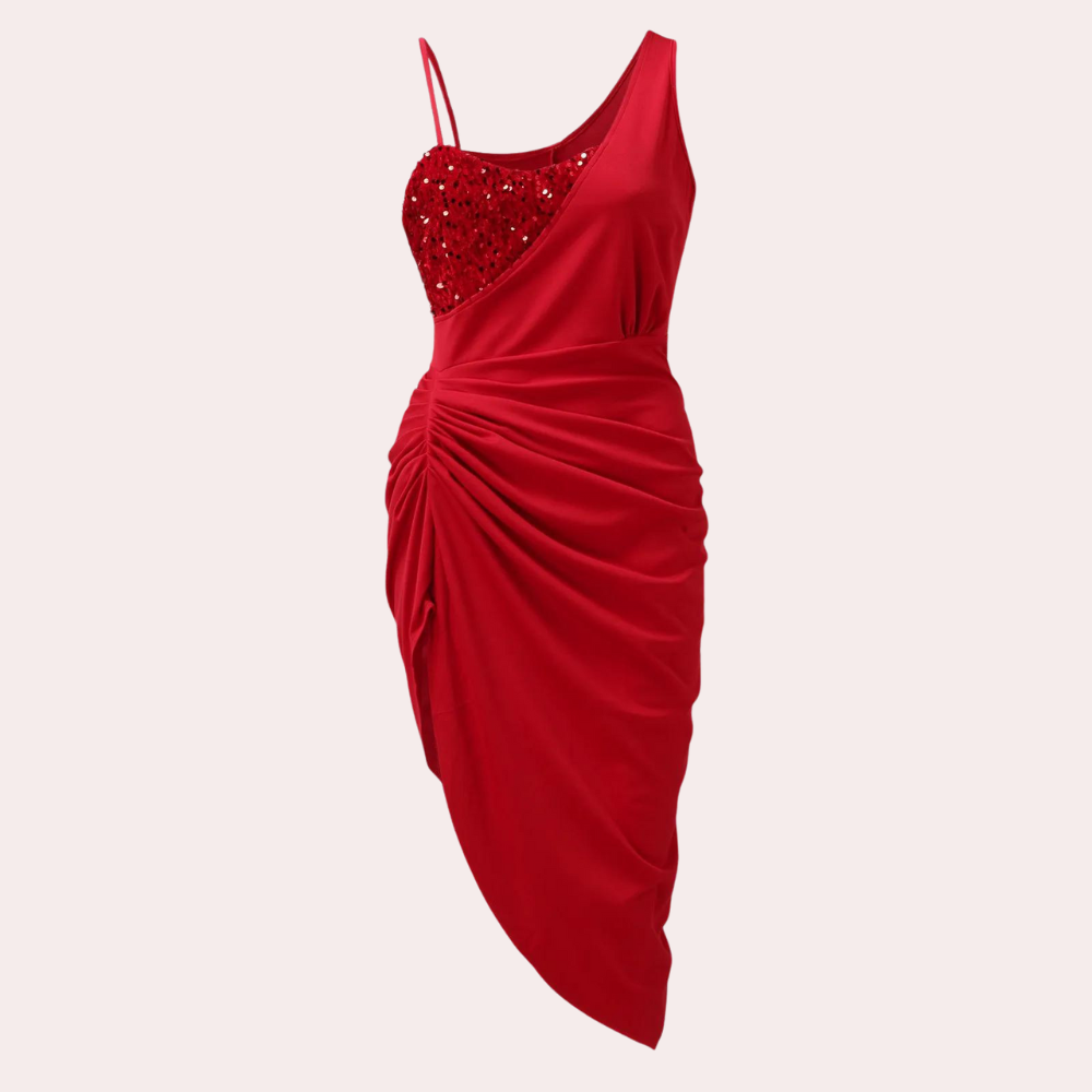 Bernarda - Fonkelende Elegantie Zomerse Paillettenjurk voor dames