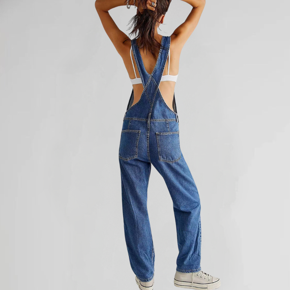 Valeria - Trendy denim zomeroverall voor dames