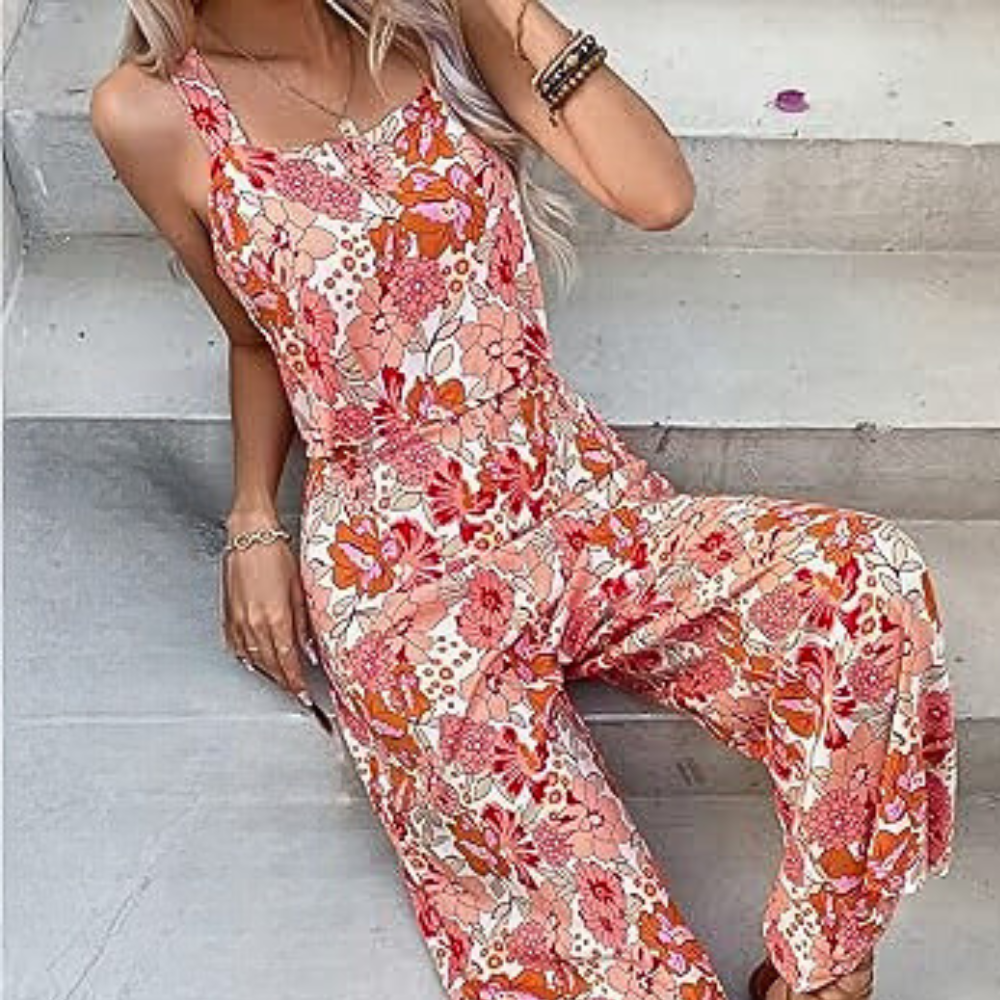 Desiree - Dames Stijlvolle Zomerse Bloemen Jumpsuit