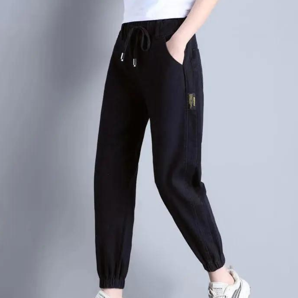 Lucrezia - Casual damesjeans met verstelbaar koord voor de zomer