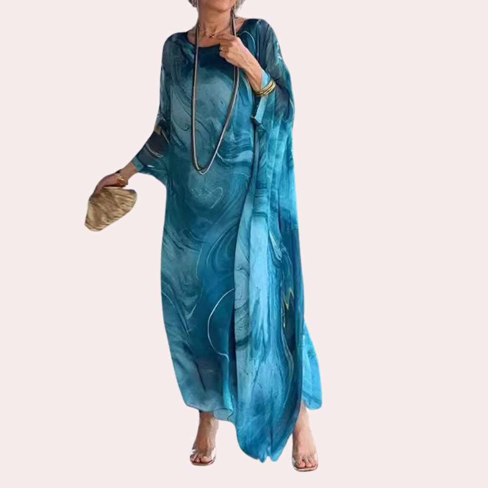Lucy - Luchtige zomerjurk met marmerpatroon voor zonnige dagen