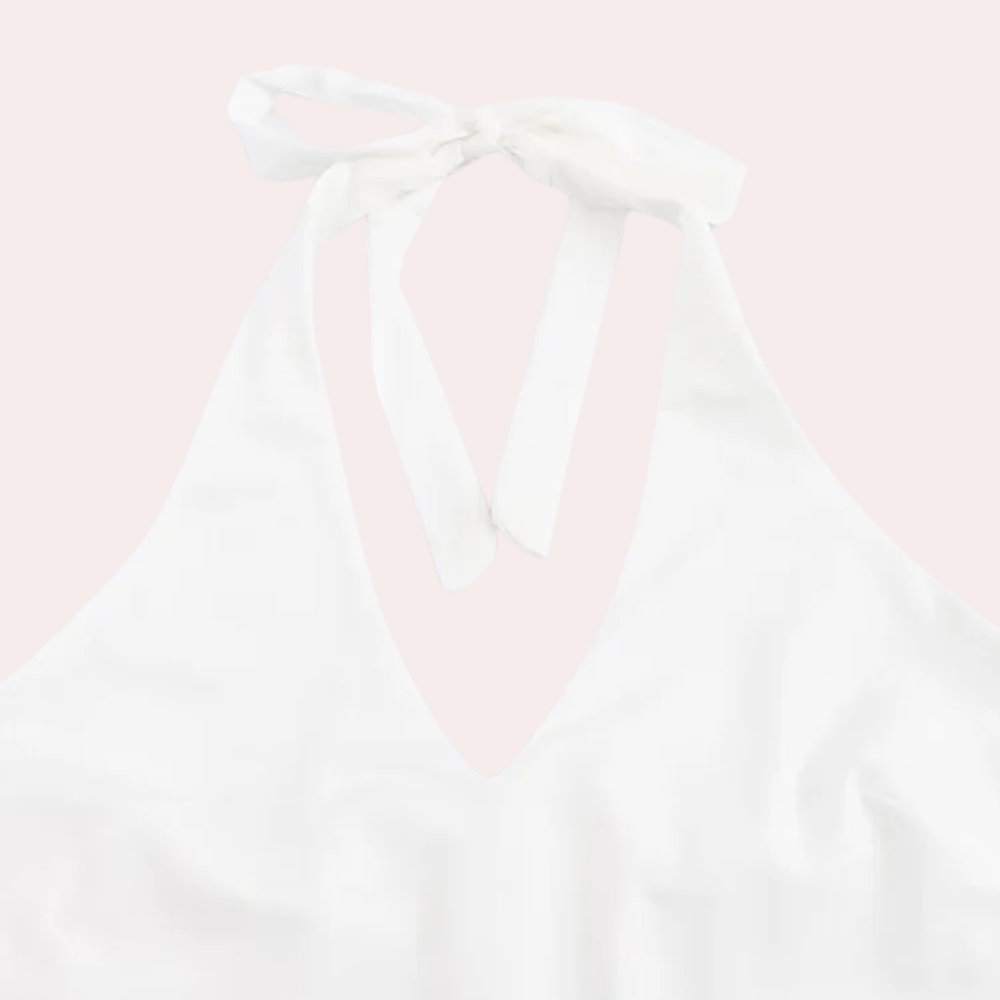 Mani - Elegante Mouwloze Halter Midi Zomerjurk