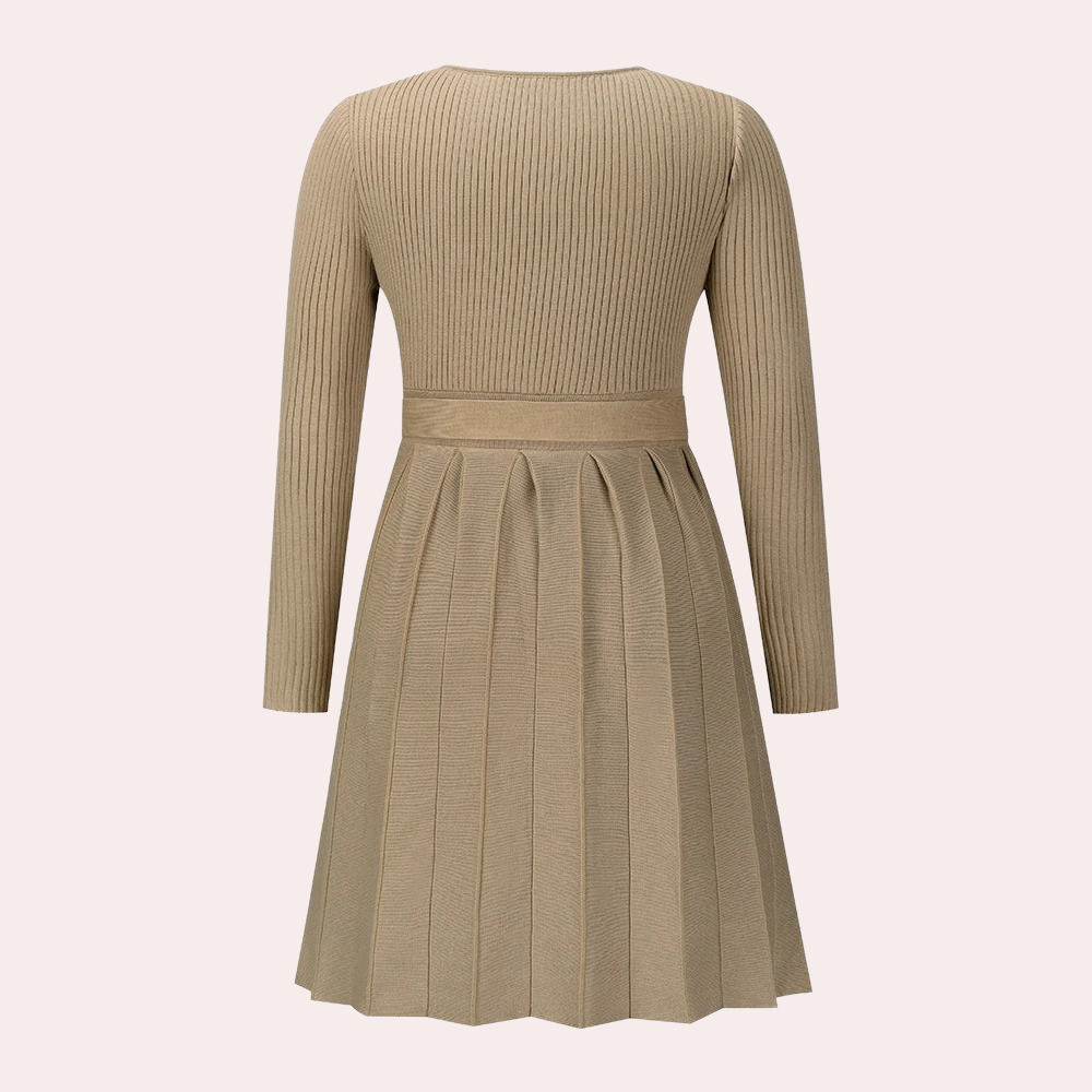 Dahlia - Modieuze Plooi Midi Zomerjurk voor dames