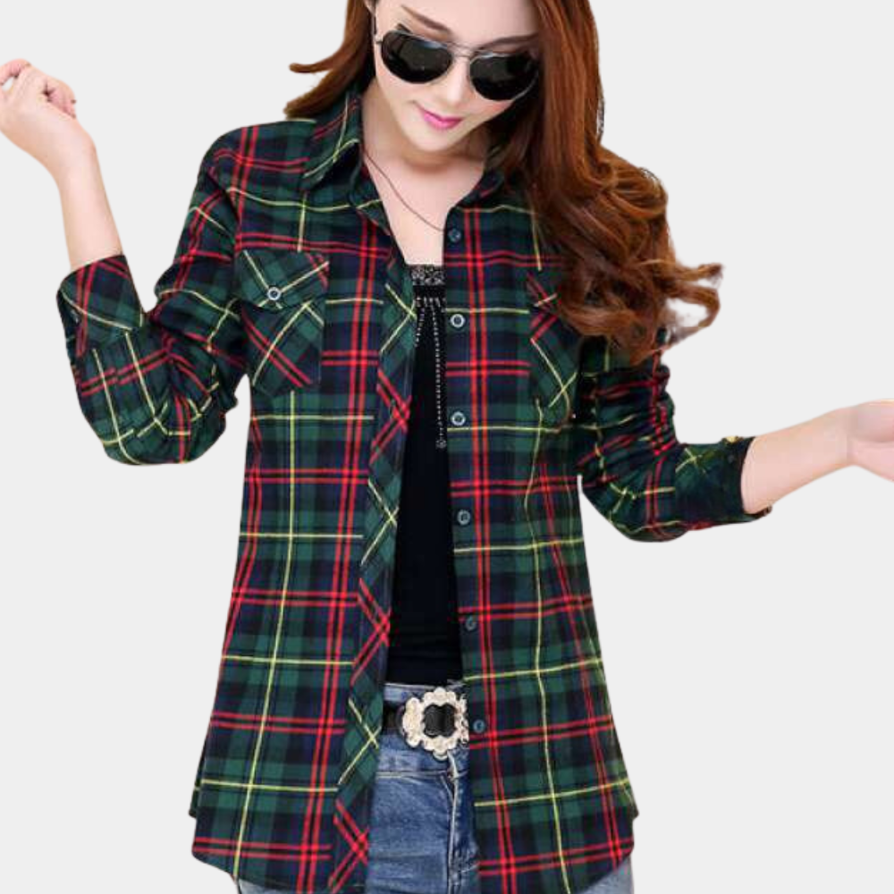 Ginevra - Trendy Zomerse Geruite Blouse voor Dames
