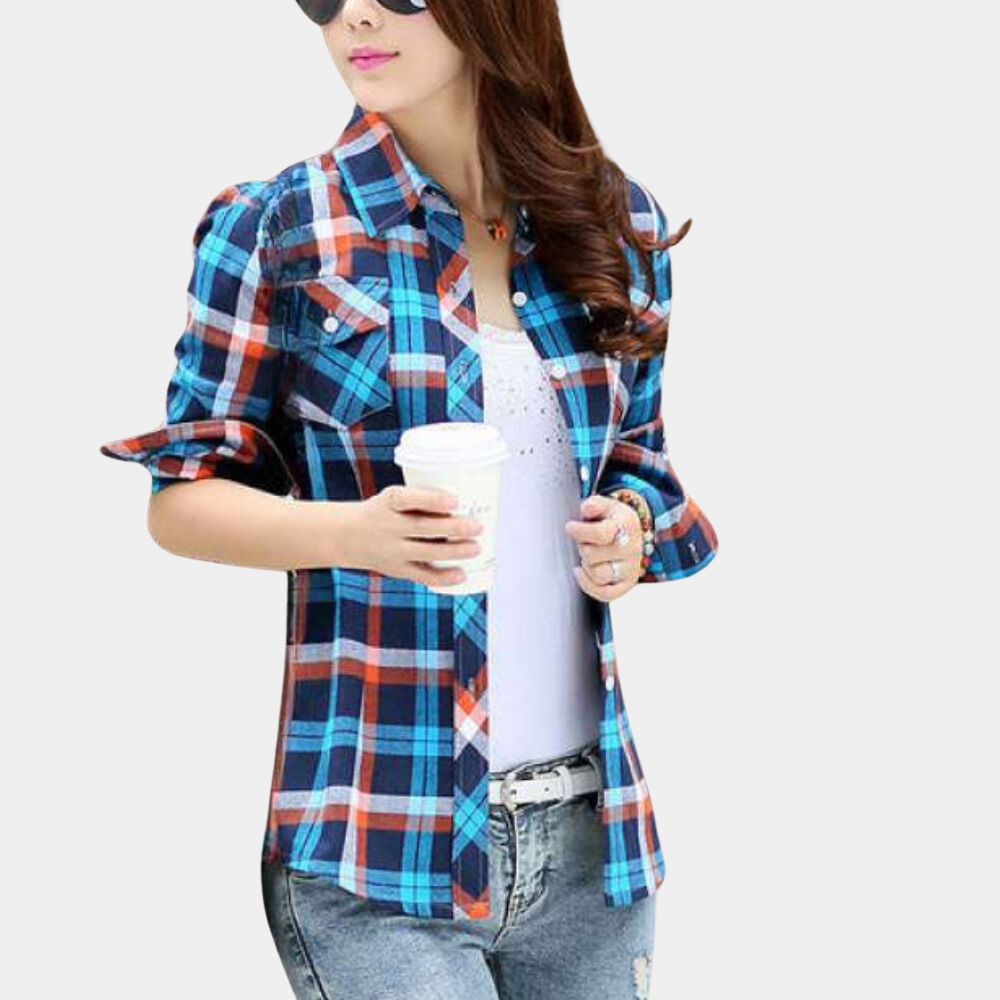 Ginevra - Trendy Zomerse Geruite Blouse voor Dames