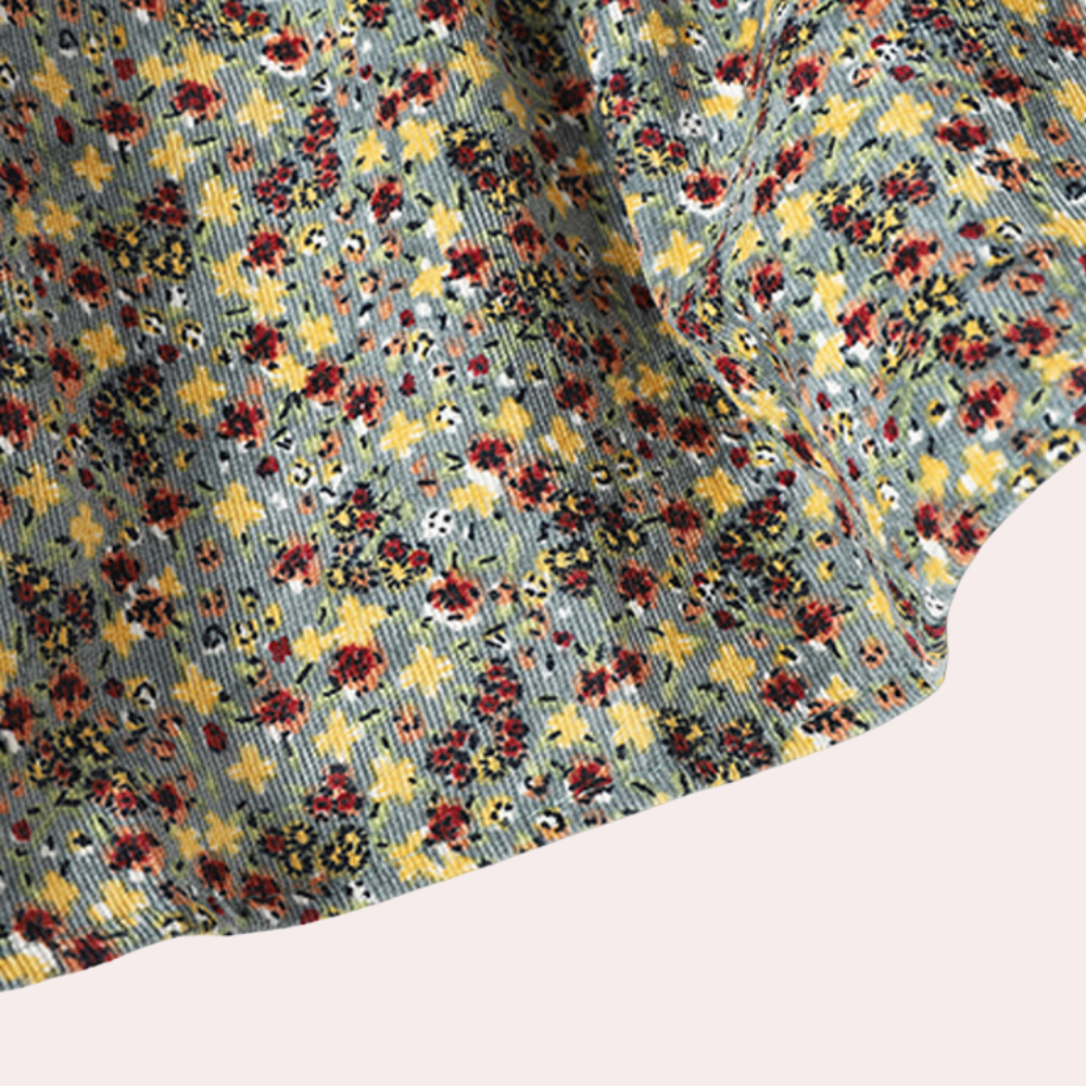 Rhea - Zomerse Bloemenjurk met Lange Mouwen