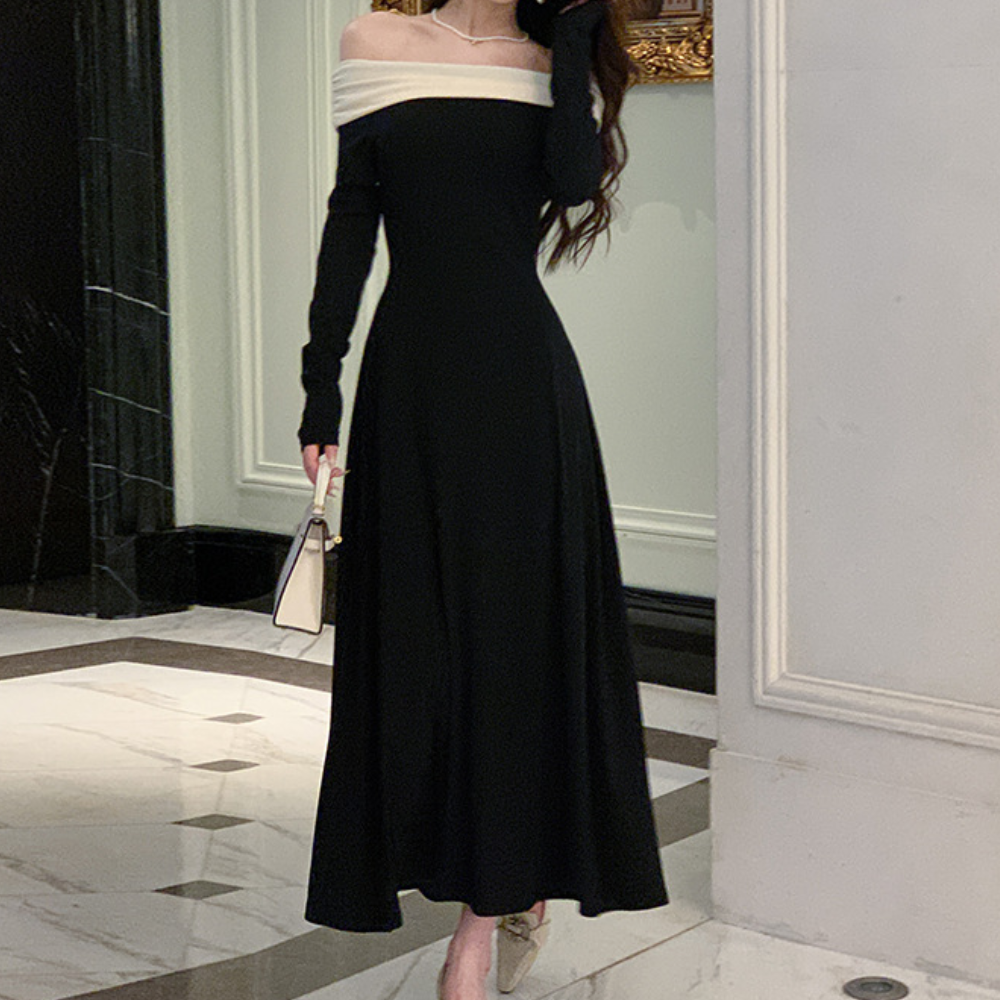 Ilinca - Glamoureuze Off-Shoulder Zomerjurk voor Vrouw