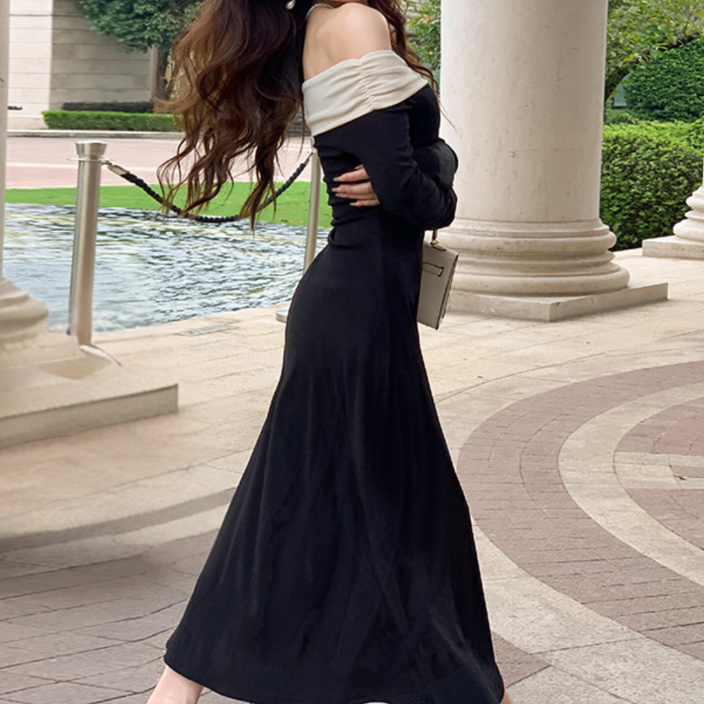 Ilinca - Glamoureuze Off-Shoulder Zomerjurk voor Vrouw