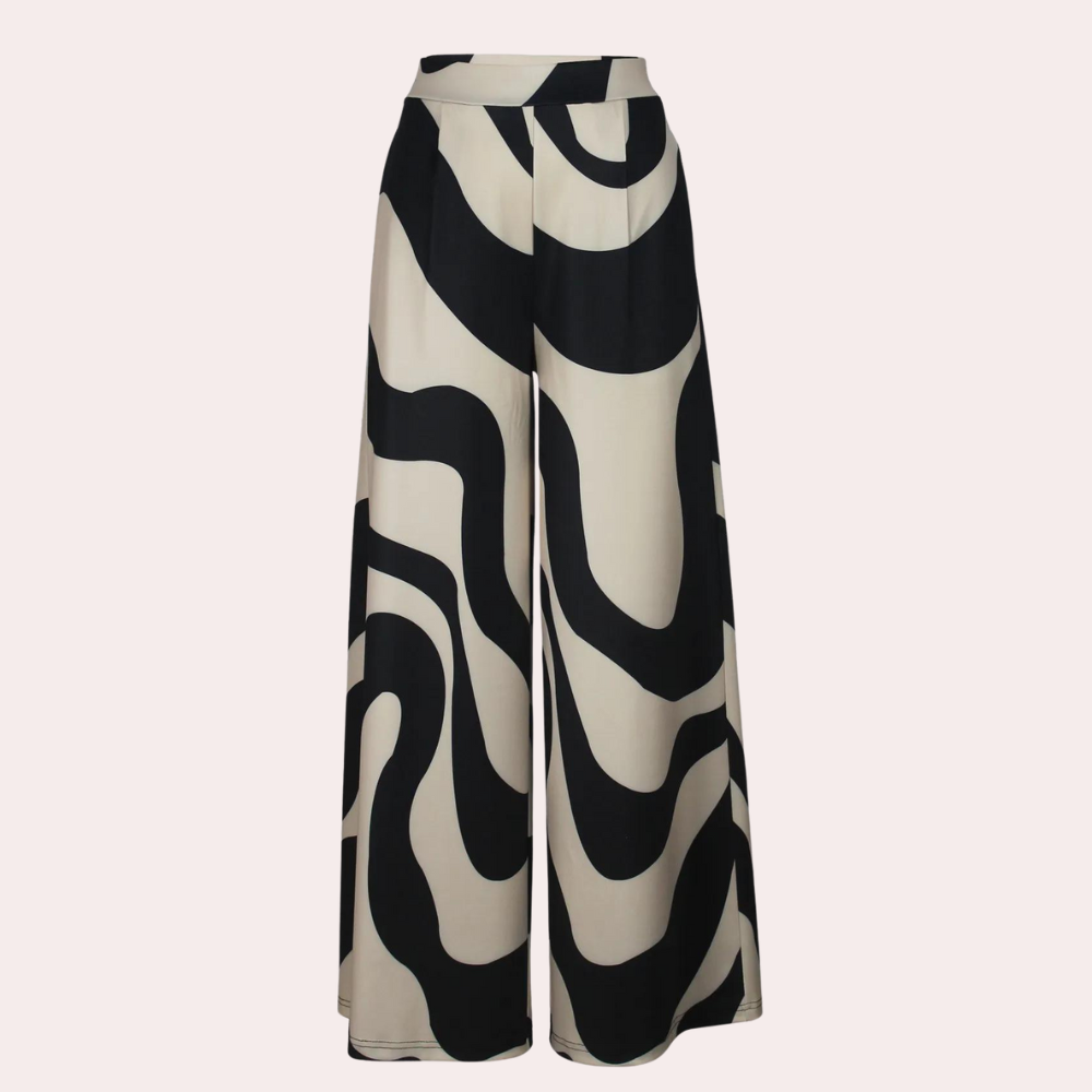 Fisseha - Stijlvolle Dames Wijde Broek met Hoge Taille voor de Zomer