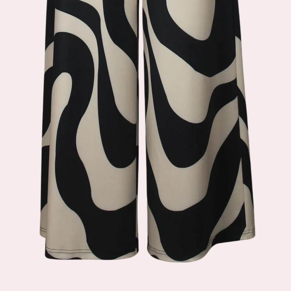 Fisseha - Stijlvolle Dames Wijde Broek met Hoge Taille voor de Zomer