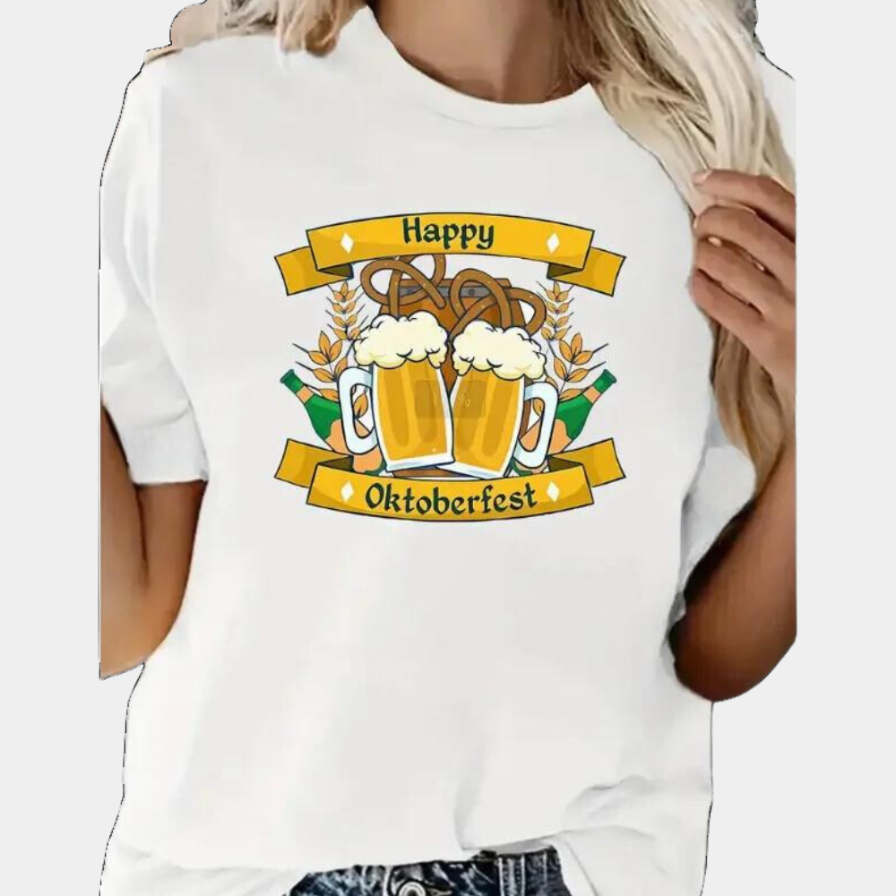 Marilena - Vrolijke Zomer Graphic Tee voor Dames