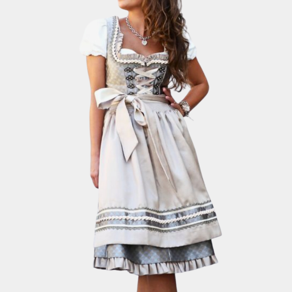 Zelie - Exclusieve Traditionele Zomer Oktoberfest Jurk voor Dames met Schort