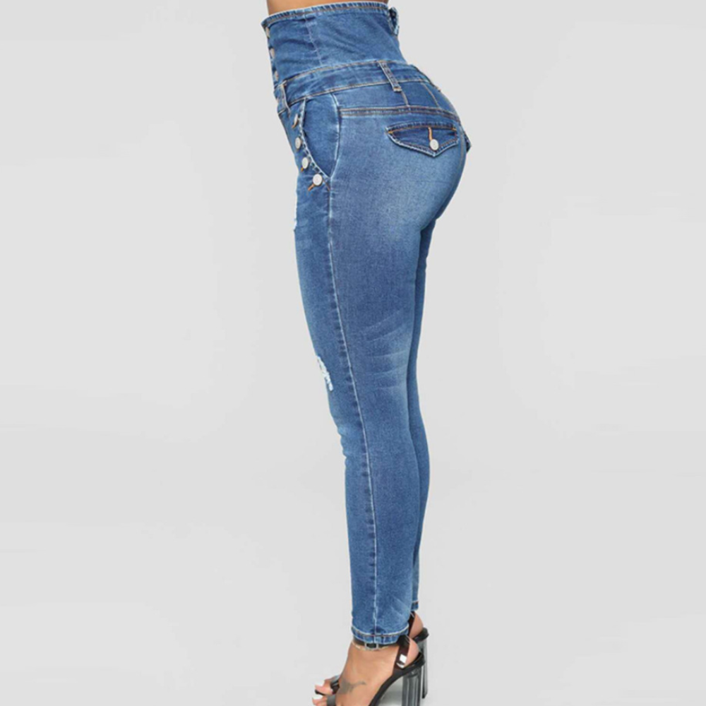 Nola - Elegante Hoog Taille Skinny Zomerbroek voor Dames
