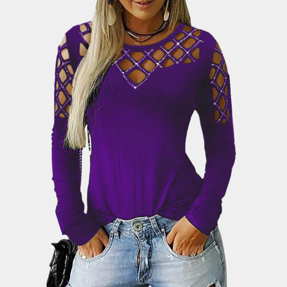 Mariel - Stijlvolle dames top met modieus uitgesneden design voor de zomer