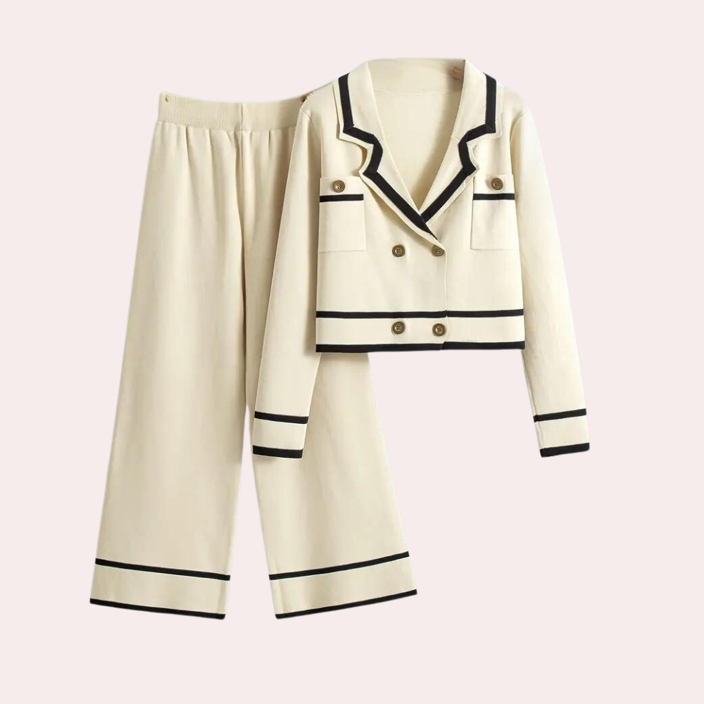 Polixeni - Luchtige gebreide 2-delige zomerset voor dames