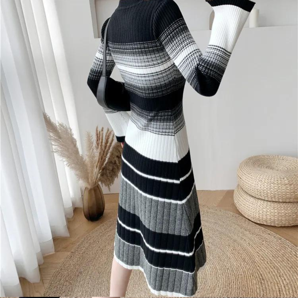 Betina - Casual en elegante gestreepte zomerjurk voor dames
