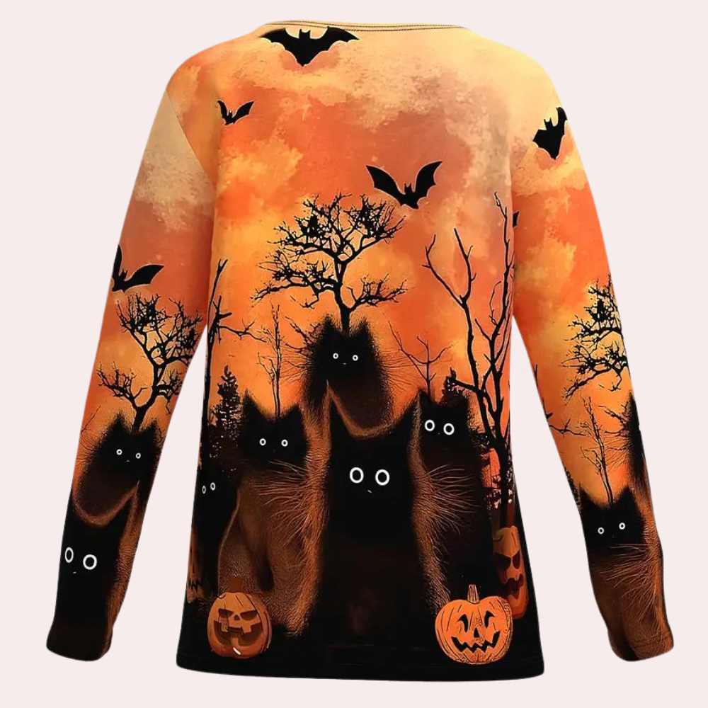 Rella - Dames T-shirt met Zomerse Kat opdruk