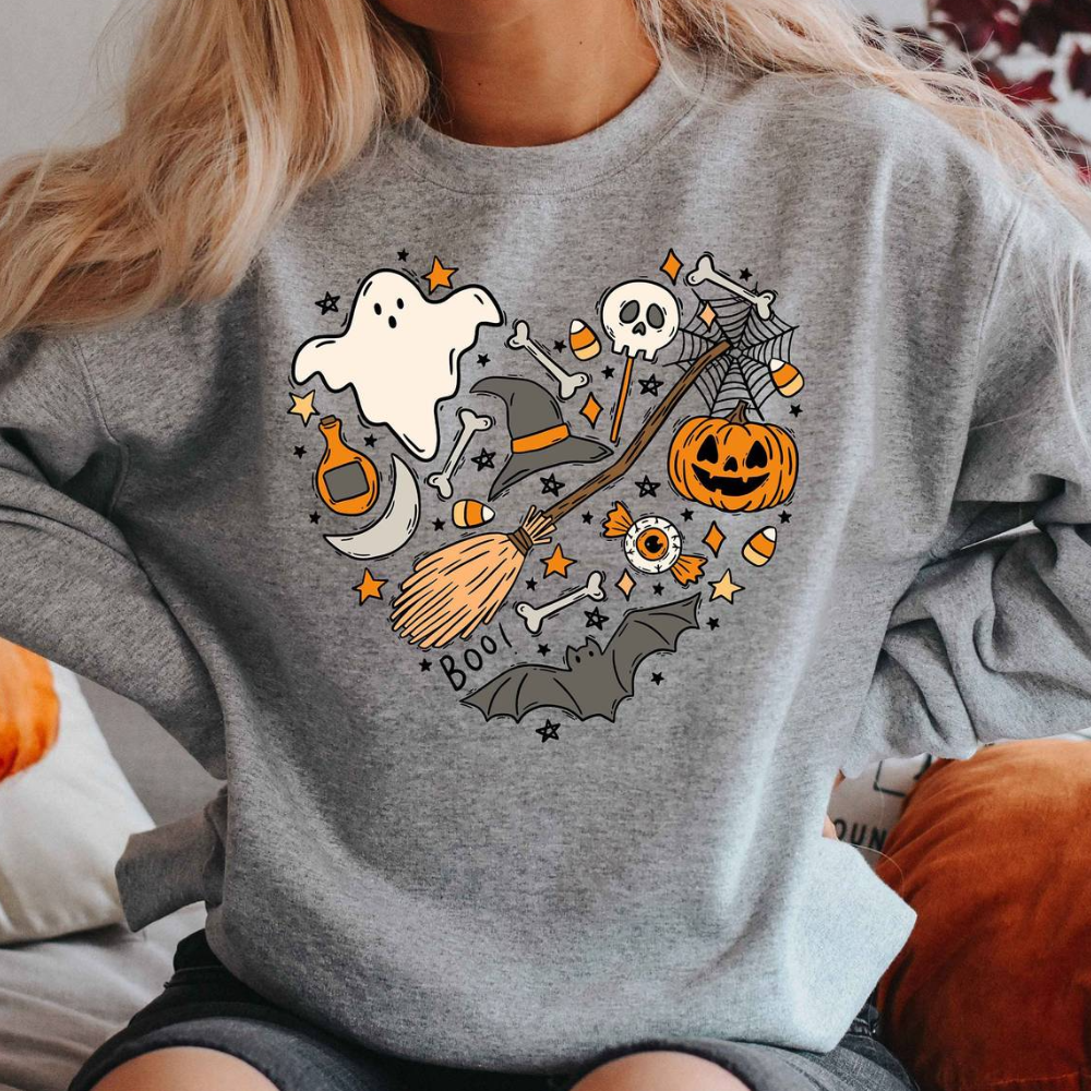 Emese – Relaxed-Fit Zomerse Halloween Sweatshirt voor Vrouwen