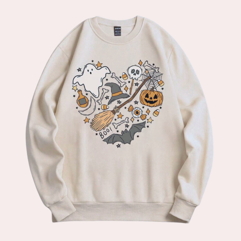 Emese – Relaxed-Fit Zomerse Halloween Sweatshirt voor Vrouwen