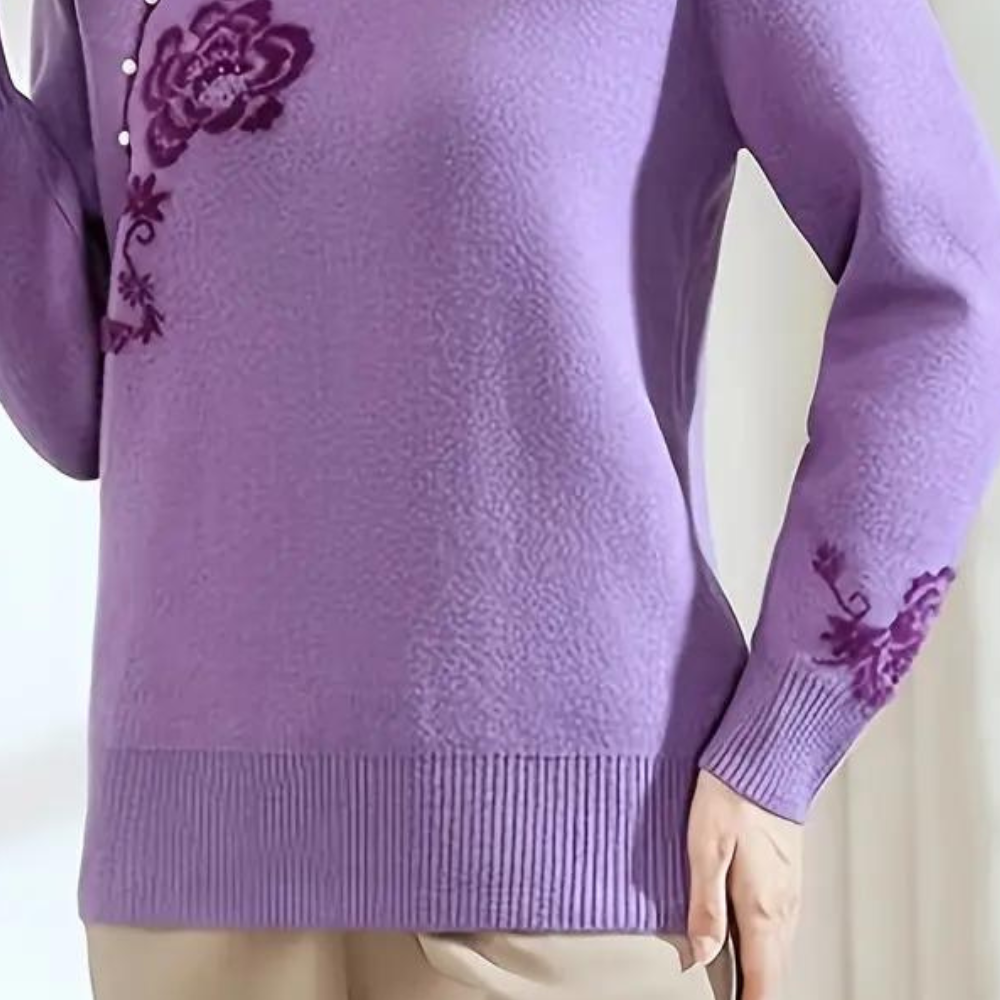 Emiliya - Elegante zomerse trui met mandarijnkraag voor dames