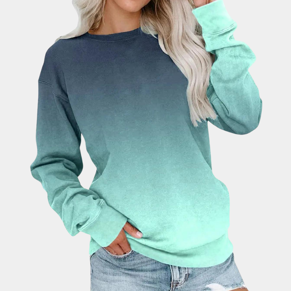 Ivet - Modieus dames sweatshirt met kleurverloop voor de zomer
