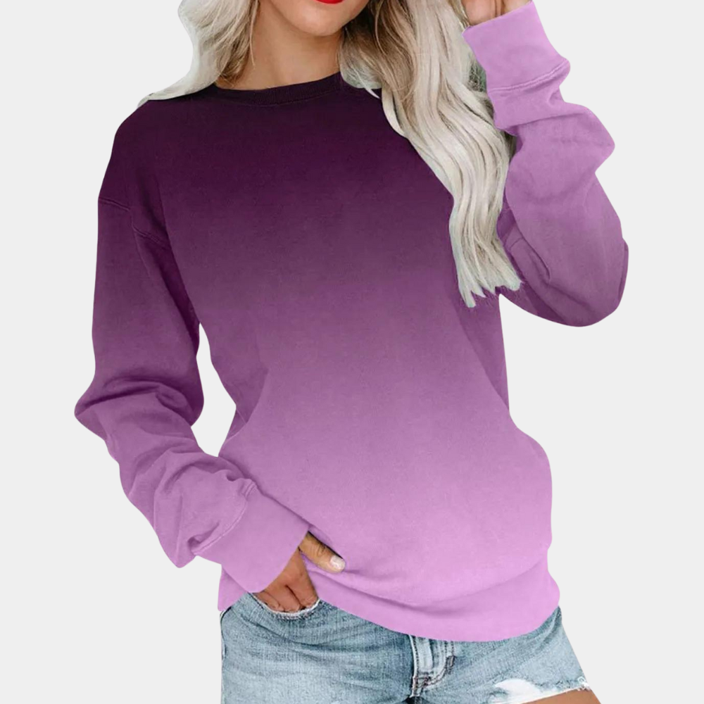 Ivet - Modieus dames sweatshirt met kleurverloop voor de zomer