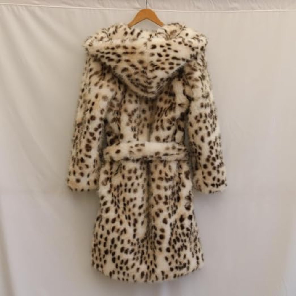 REBECCA - Comfortabele Fluffy Mantel met Kap voor Dames