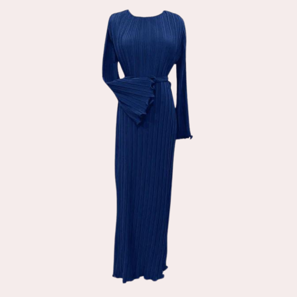 JACQUELINE - Elegante Geplooide Maxi Zomerjurk voor Dames
