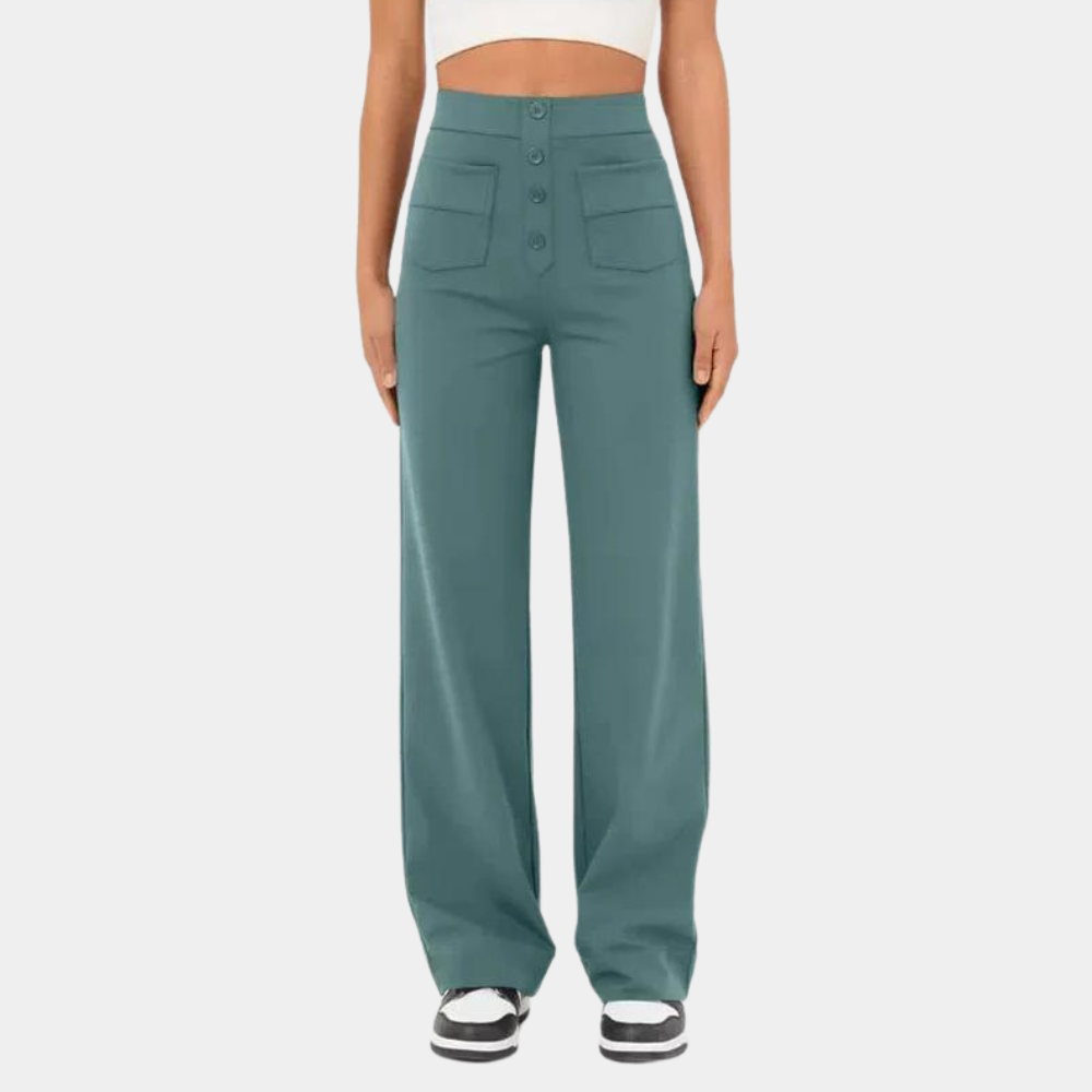 Casual damesbroek met hoge taille voor de zomer