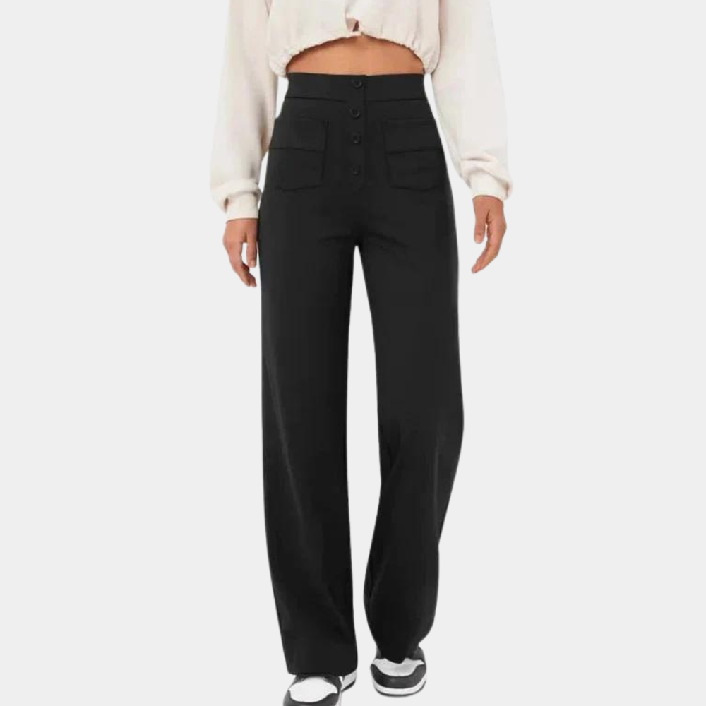 Casual damesbroek met hoge taille voor de zomer