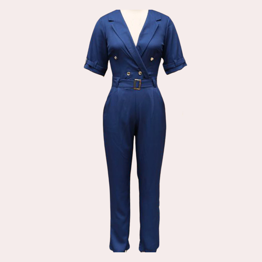 Elegante damesjumpsuit met v-hals voor de zomer