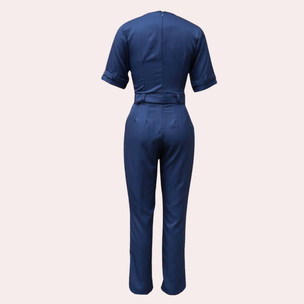 Elegante damesjumpsuit met v-hals voor de zomer