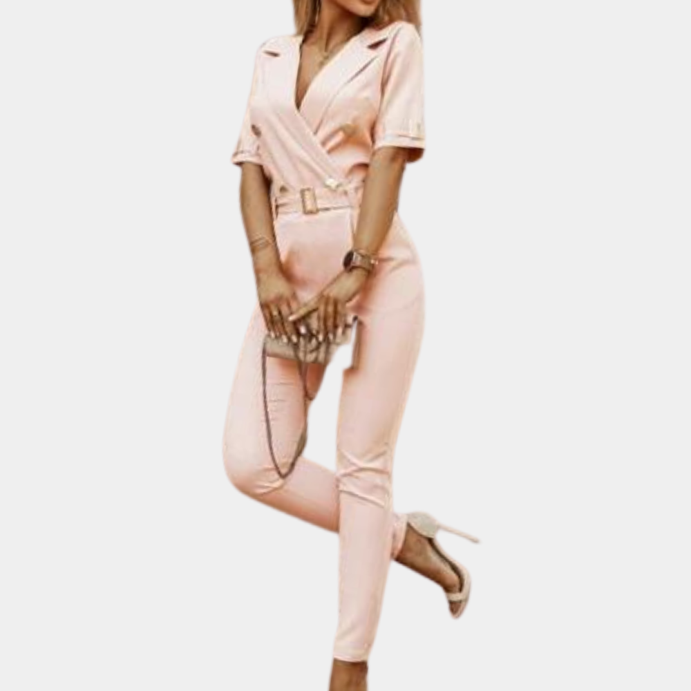Elegante damesjumpsuit met v-hals voor de zomer
