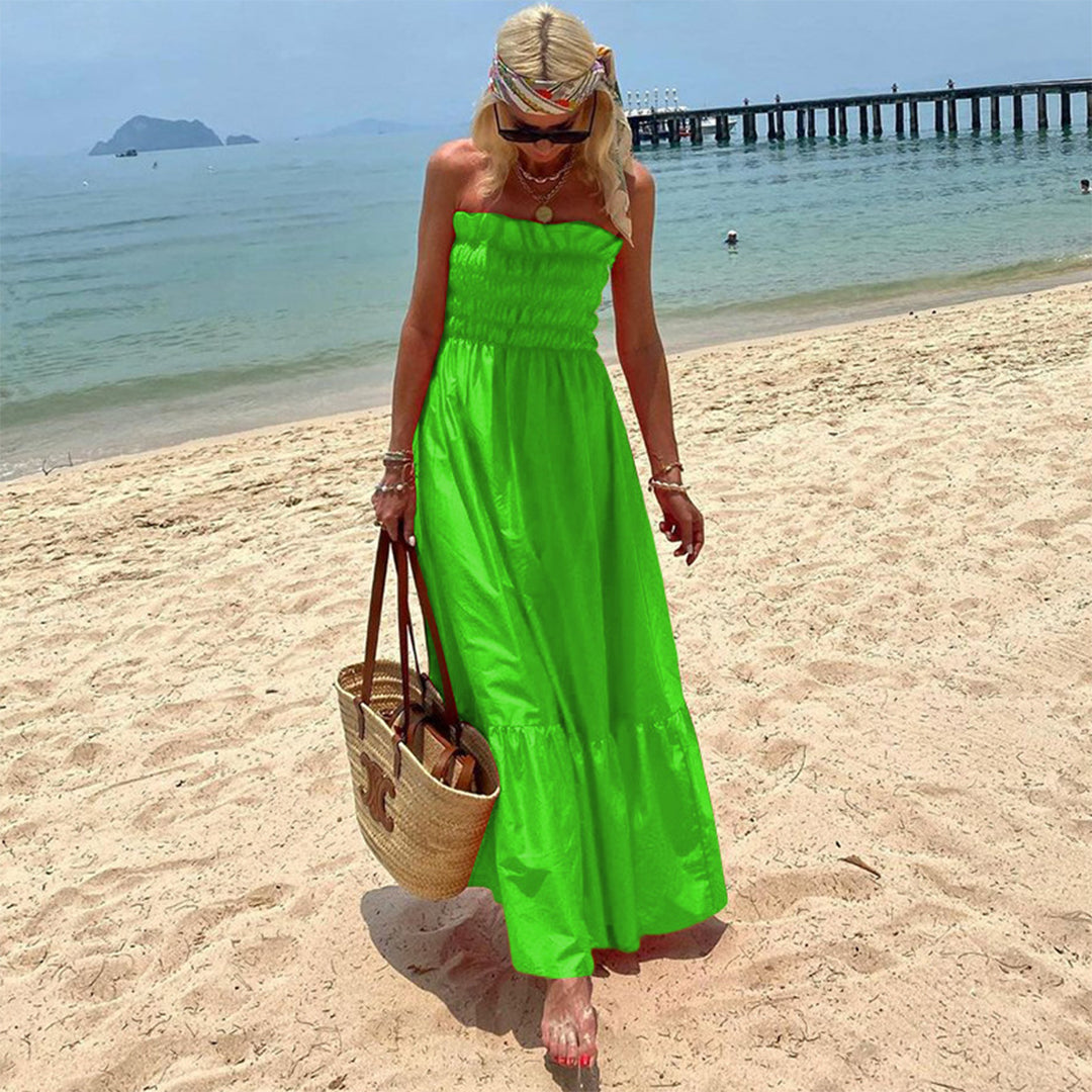 SVEA - Tube top maxi zomerjurk
