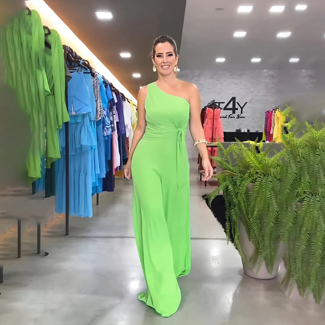 GEORGINA - Stijlvolle zomerse jumpsuit met één schouder