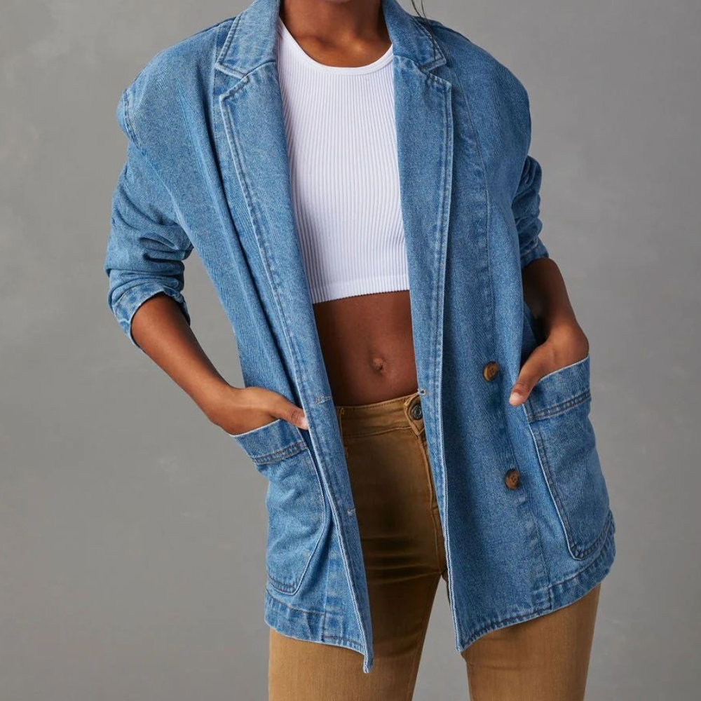 Nessa - Casual en stijlvolle denim jas voor dames, perfect voor de lente en zomer