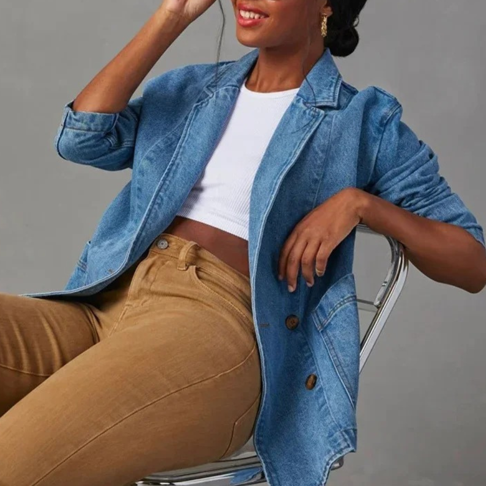 Nessa - Casual en stijlvolle denim jas voor dames, perfect voor de lente en zomer
