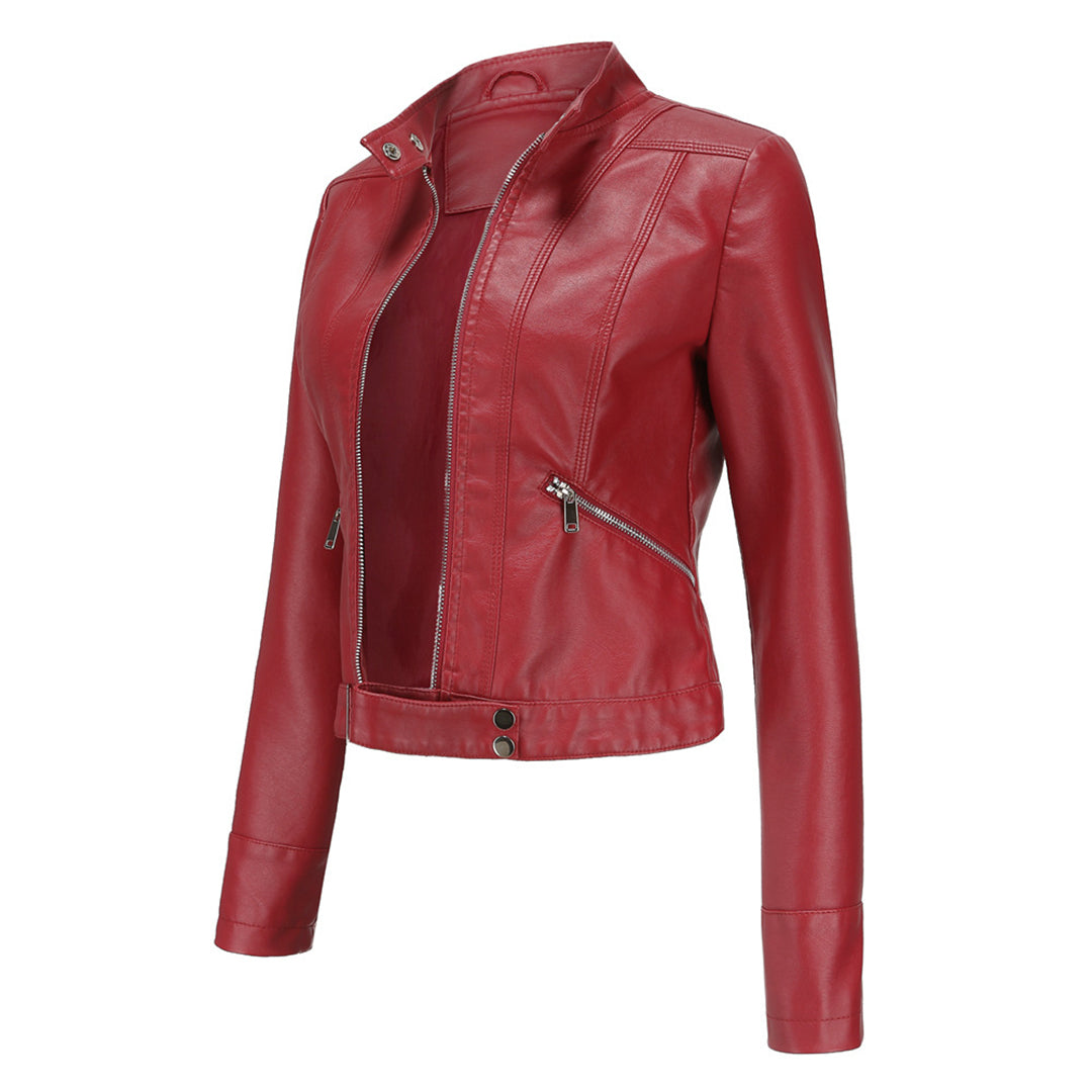 OXANA - Lente/Zomer korte leren jas voor dames
