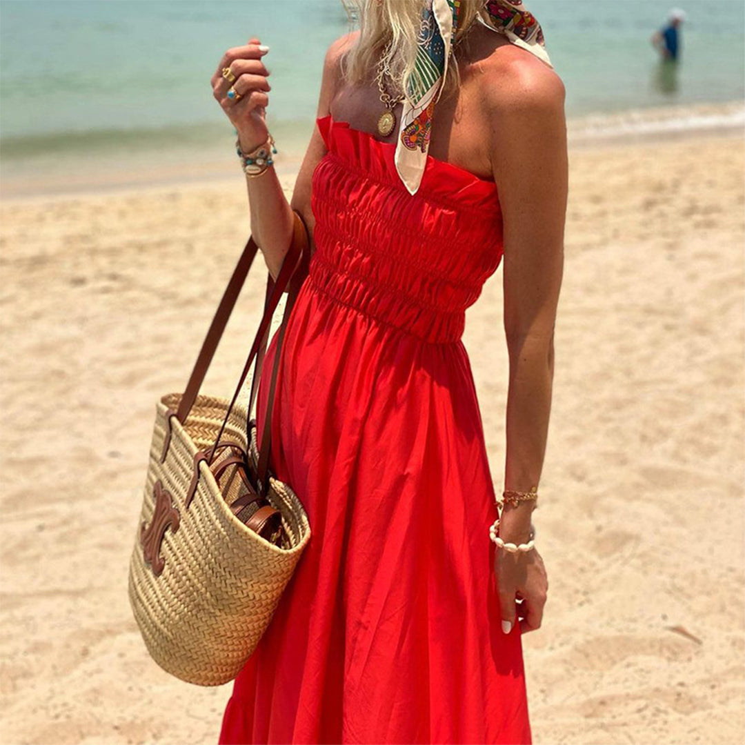 SVEA - Tube top maxi zomerjurk