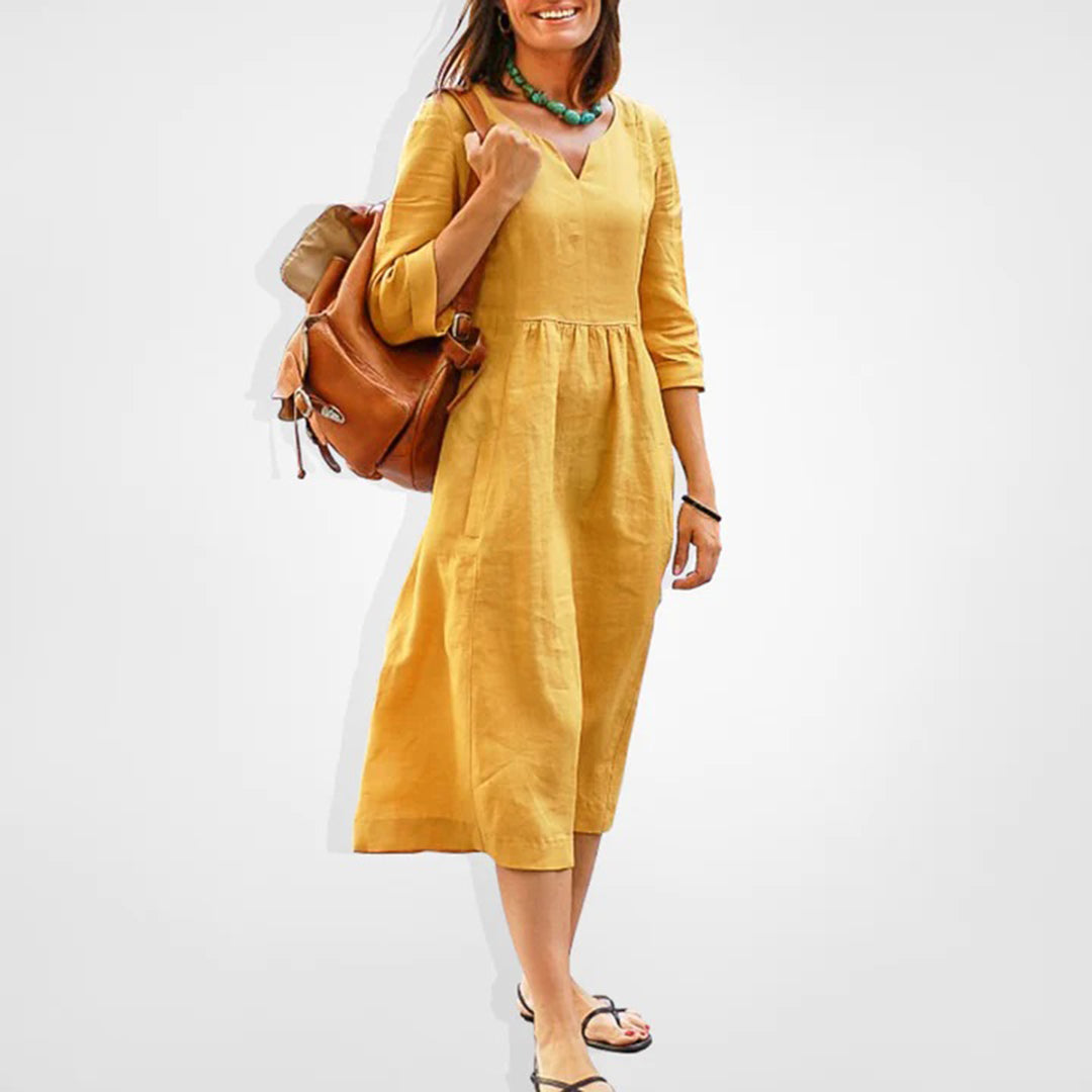 NATHALIA - Zomerse casual midi-jurk