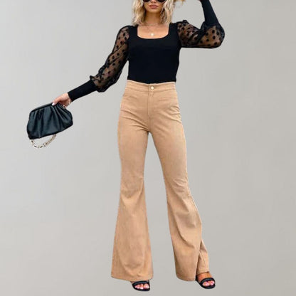 Abel - Trendy corduroy uitlopende zomerbroek