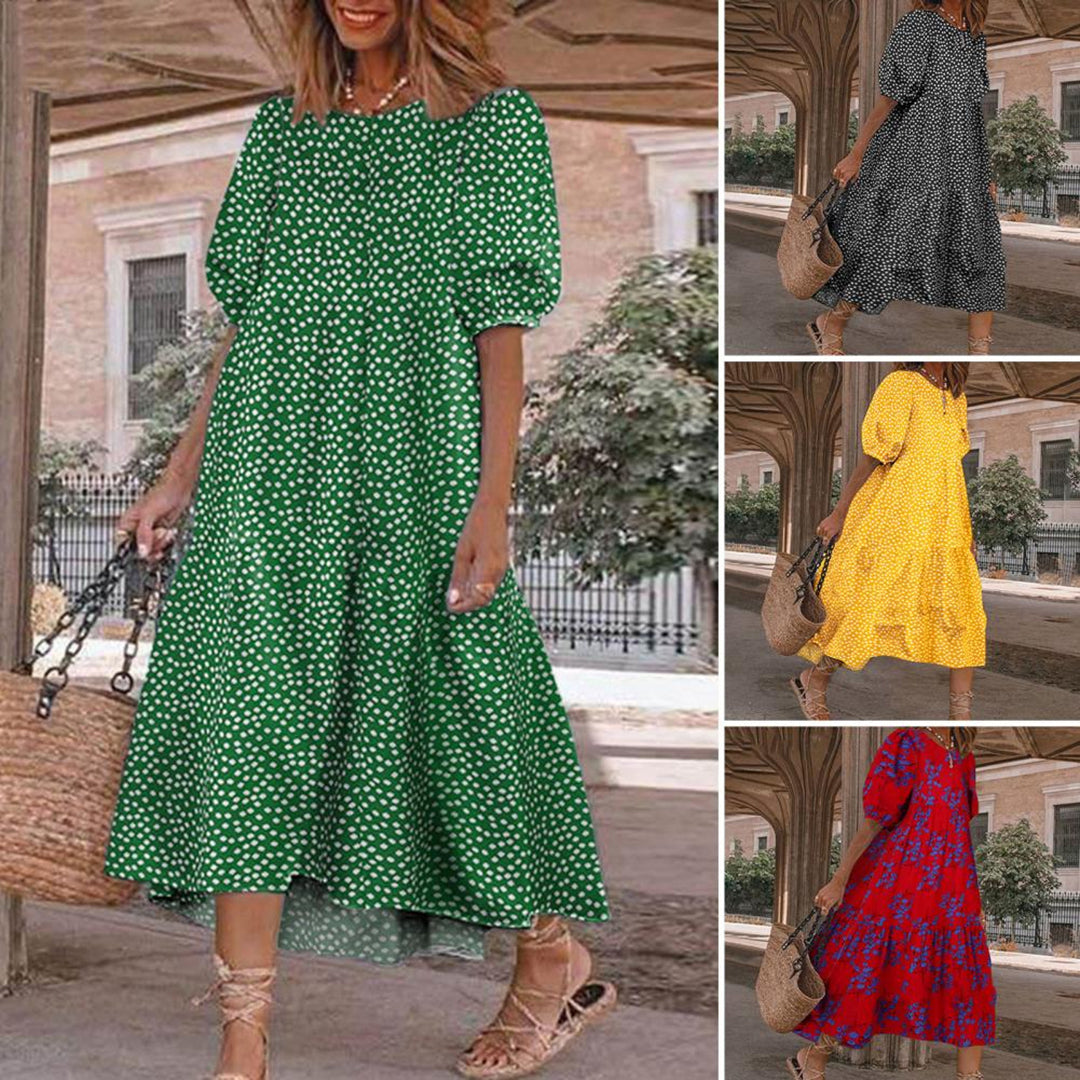 CHOLE - Comfortabele casual midi-jurk voor de zomer