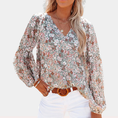 Amya - Dames blouse lange mouw - Zomerse stijl