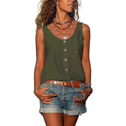 WILLA - Zomerse casual mouwloze top