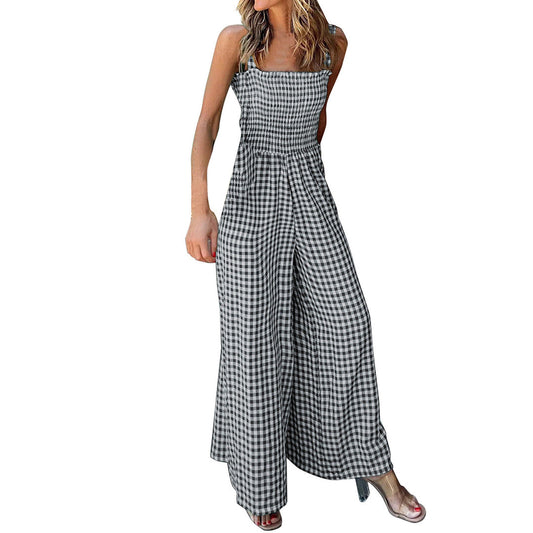 BETHANY - Luchtige geruite jumpsuit voor dames, perfect voor de zomer