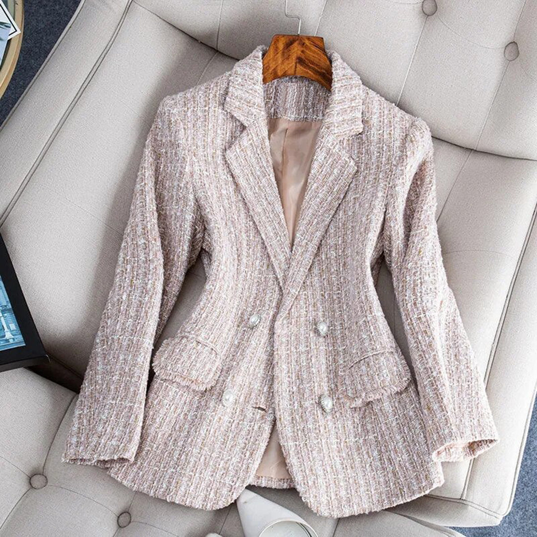 BLYTHE - Luchtige en getailleerde geruite blazer jas voor dames, perfect voor de lente en zomer